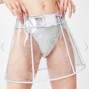 NWOT DOLLS KILL CLUB EXX REFLECTIVE SKIRT